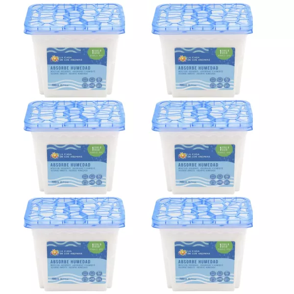LA CASA DE LOS AROMAS Pochłaniacz wilgoci NEUTRAL 700 ml, pakiet 6 szt.