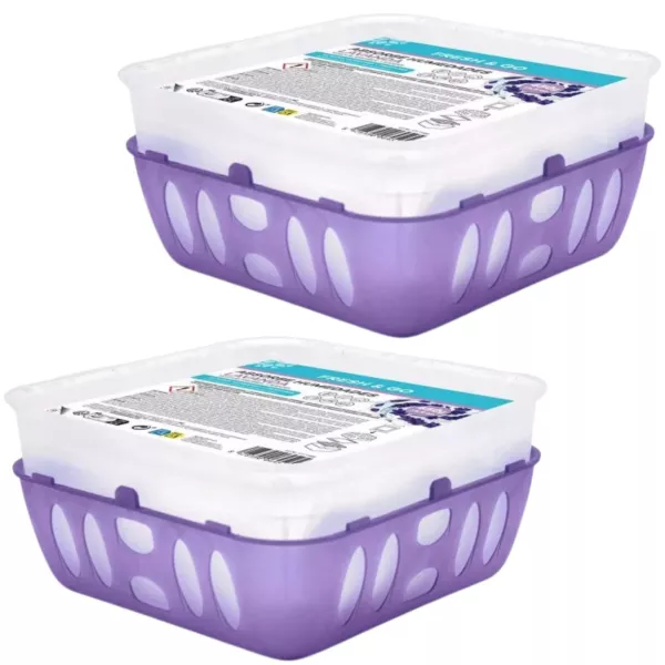 FRESH & GO Pochłaniacz wilgoci LAWENDA, pudełko 450 g, pakiet 2 szt.