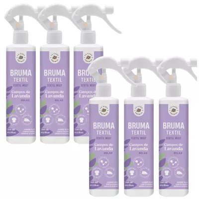 LA CASA DE LOS AROMAS Odświeżacz do tkanin, pościeli, dywanów, sof LAWENDA, 300 ml pakiet 6 szt