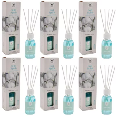 LA CASA DE LOS AROMAS BASIC Patyczki zapachowe DREWNO LAWENDOWE 95 ml, pakiet 6 opakowań