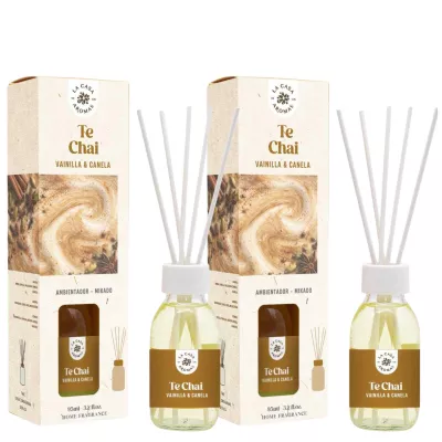 LA CASA DE LOS AROMAS BASIC Patyczki zapachowe WANILIA CYNAMON 95 ml, pakiet 2 opakowań