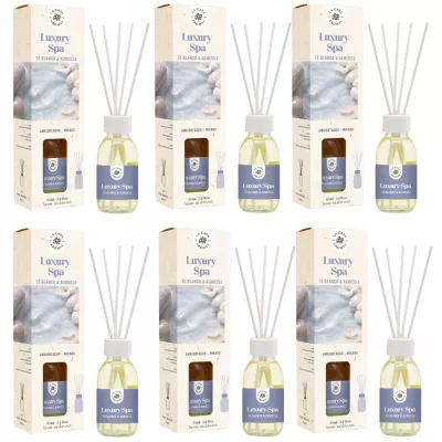 LA CASA DE LOS AROMAS BASIC Patyczki zapachowe BIAŁA HERBATA I PIŻMO 95 ml, pakiet 6 opakowań