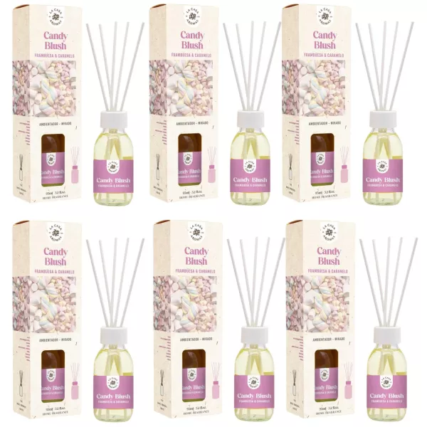 LA CASA DE LOS AROMAS BASIC Patyczki zapachowe OWOCE I KARMEL 95 ml, pakiet 6 opakowań