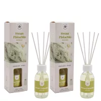 LA CASA DE LOS AROMAS BASIC Patyczki zapachowe SŁODKA PISTACJA 95 ml, pakiet 2 opakowań