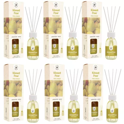 LA CASA DE LOS AROMAS BASIC Patyczki zapachowe GRUSZKA I BIAŁE KWIATY 95 ml, pakiet 6 opakowań