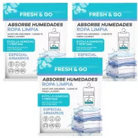 FRESH & GO Pochłaniacz wilgoci do szafy BAWEŁNA 100 g, pakiet 3 szt.